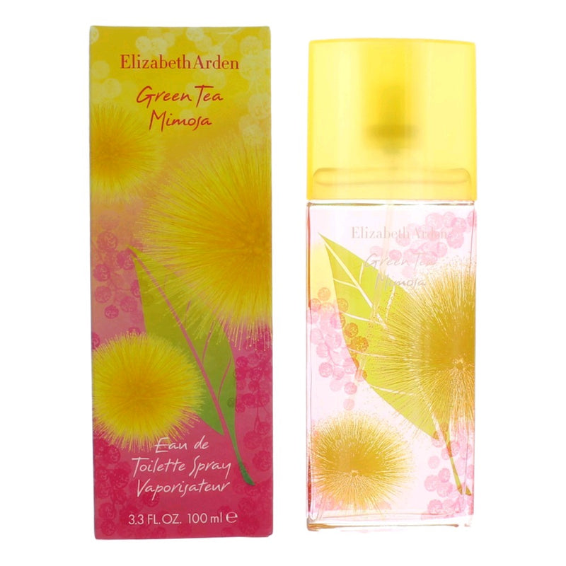Elizabeth Arden Green Tea Mimosa 3.3 oz EDT spray for women, featuring a green tea and mimosa fragrance in a sleek bottle