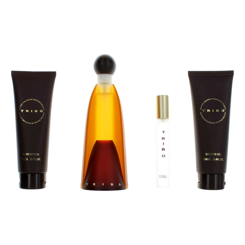 United Colors Tribu 4-piece gift set for women, featuring a variety of stylish physical items in a colorful packaging.
