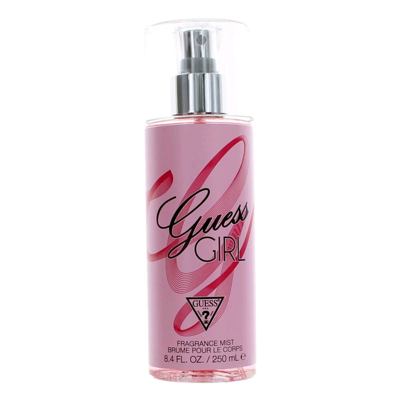 Guess Girl fragrance mist for women, 8.4 oz bottle, featuring floral and fruity scent notes, designed for everyday wear.