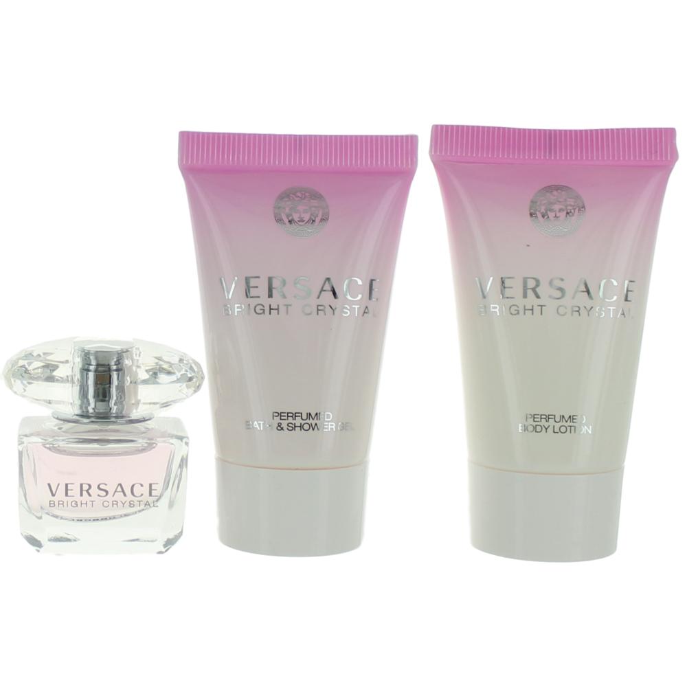 Versace Bright Crystal Versace 3 Piece Mini Gift Set Women - Pertinacia Perfume