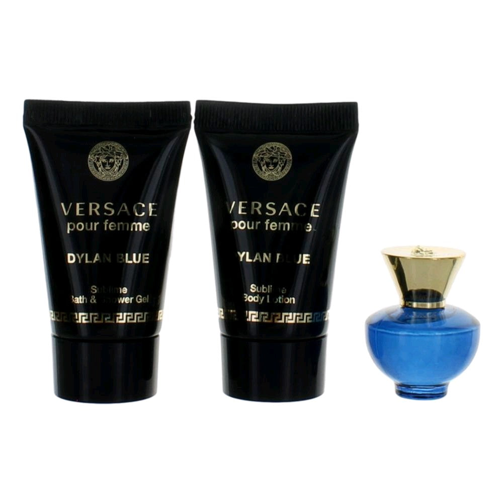 Versace Pour Femme Dylan Blue Versace 3 Piece Mini Gift Set women - Pertinacia Perfume