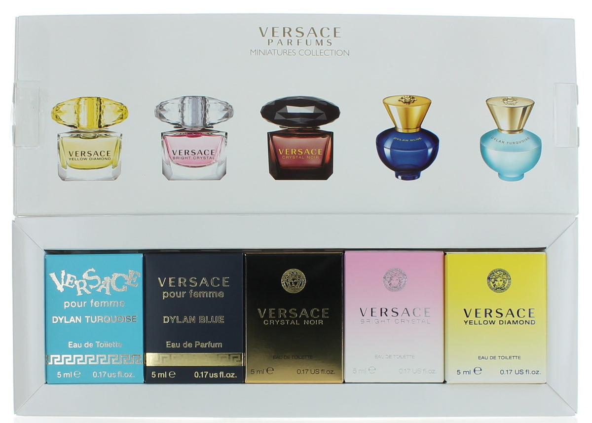 Versace Versace 5 Piece Variety Mini Gift Set Women New - Pertinacia Perfume