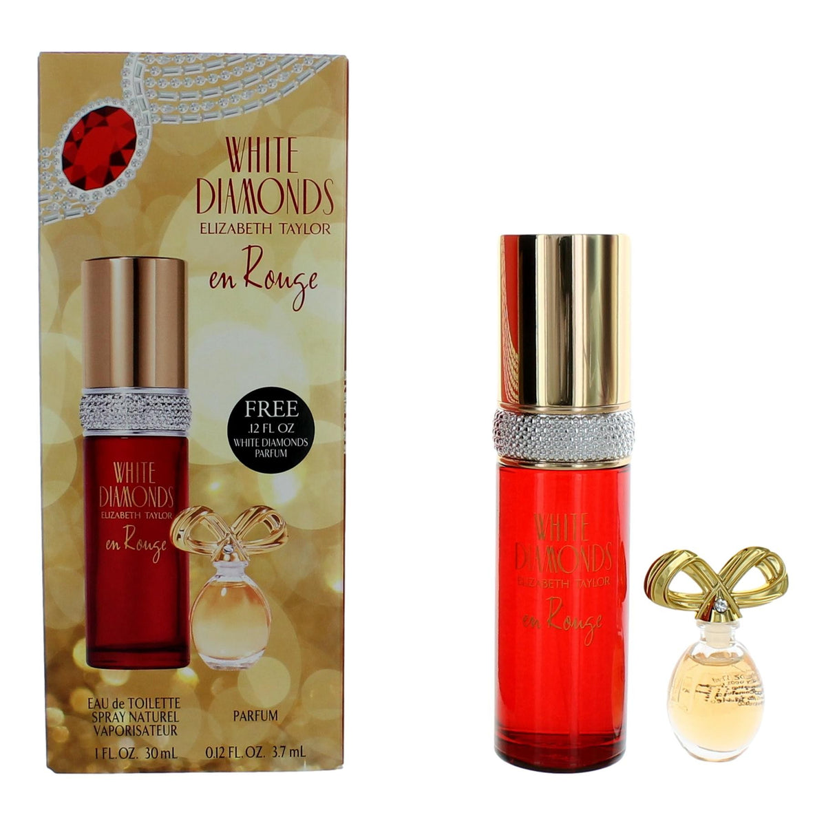 White Diamonds En Rouge Elizabeth Taylor 2 Piece Gift Set women - Pertinacia Perfume