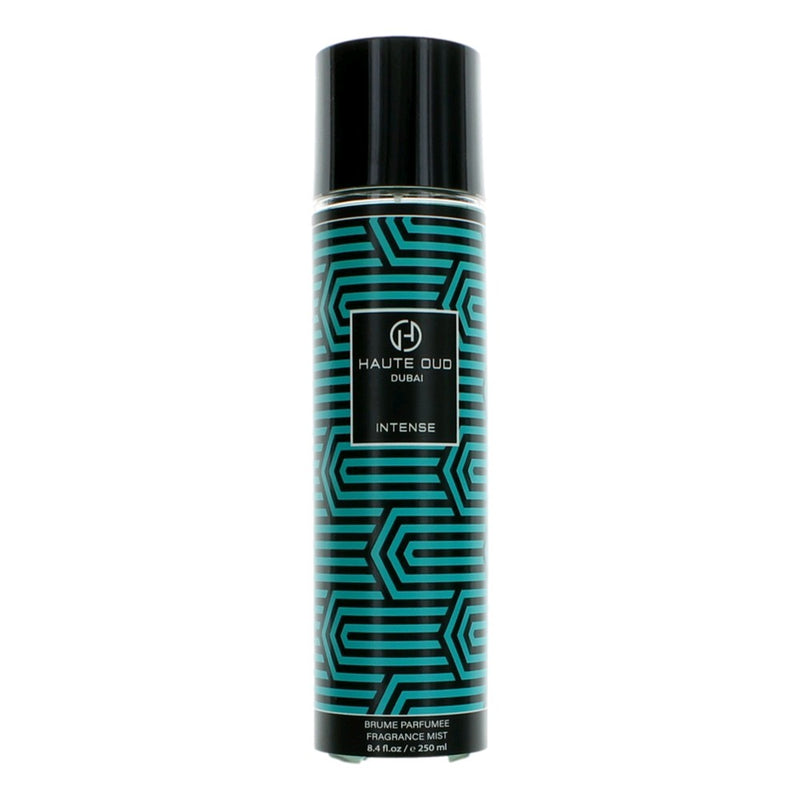 Haute Oud Intense fragrance mist for women in an 8.4 oz bottle, with elegant packaging and floral scent visible.
