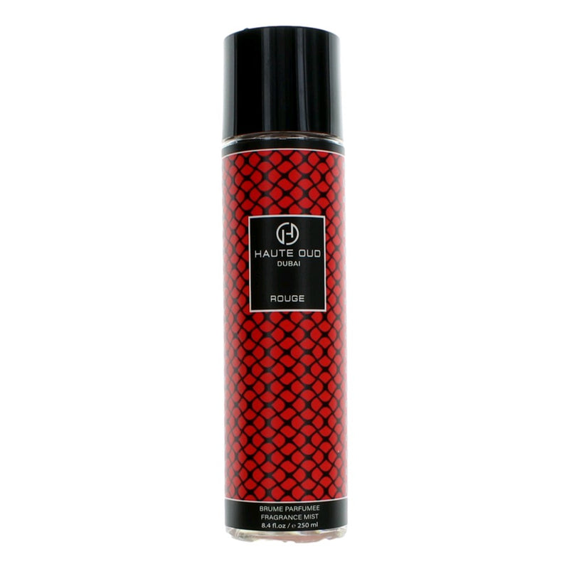 Haute Oud Rouge fragrance mist for women, 8.4 oz bottle, featuring elegant packaging and floral notes.