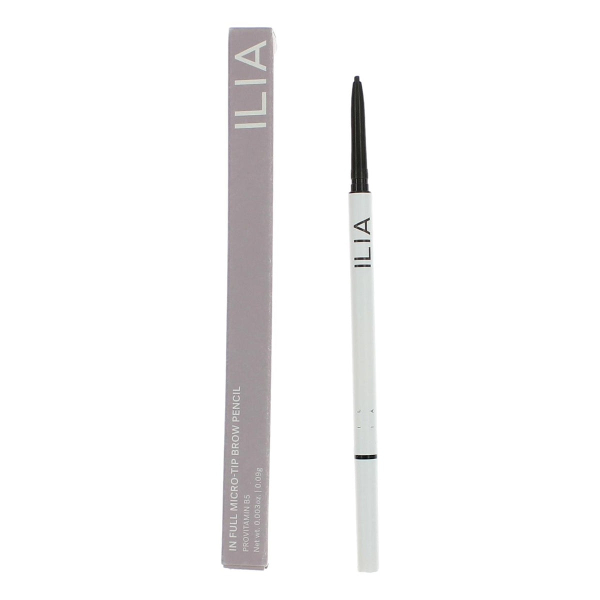 ILIA In Full Micro-Tip Brow Pencil ILIA .003 oz Eyebrow Pencil- Soft Black - Pertinacia Perfume