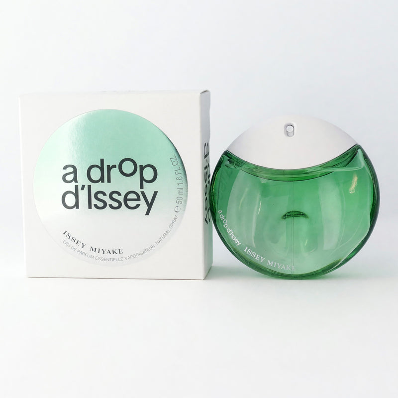 Drop d'Issey Essentielle by Issey Miyake women’s 1.6oz EDP spray bottle with elegant packaging and floral design.