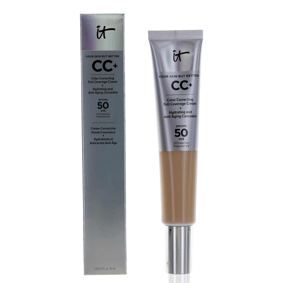 It Cosmetics CC Cream Full Coverage Cream It Cosmetics 2.53 oz Color Correcting Foundation SPF 50- Fair - Pertinacia Perfume