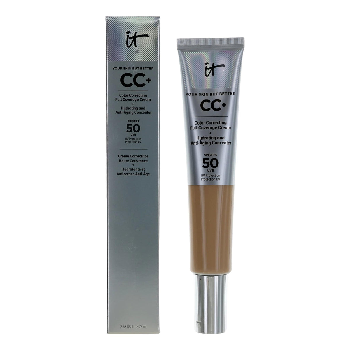 It Cosmetics CC Cream Full Coverage Cream It Cosmetics 2.53 oz Color Correcting Foundation SPF 50- Light Medium - Pertinacia Perfume
