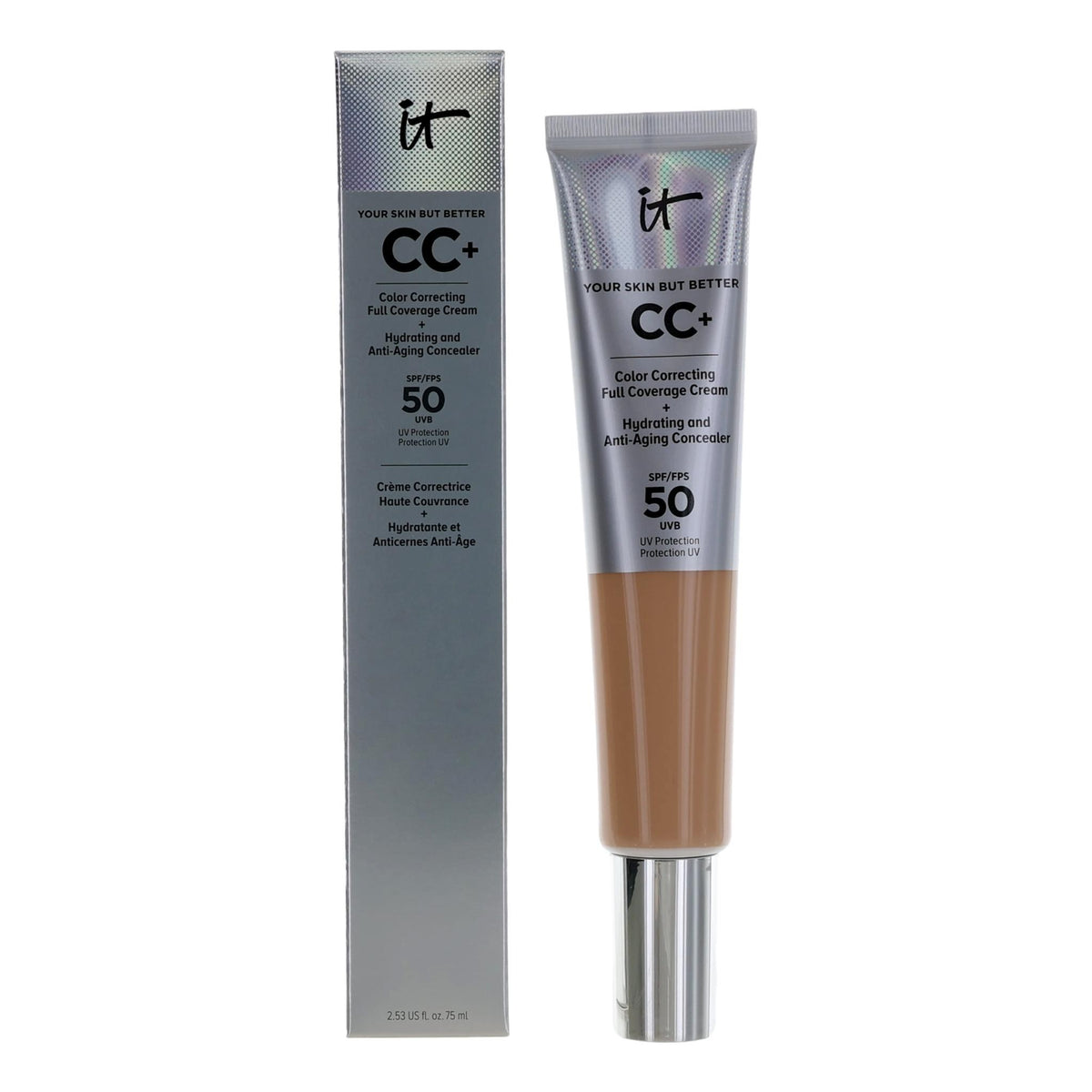 It Cosmetics CC Cream Full Coverage Cream It Cosmetics 2.53 oz Color Correcting Foundation SPF 50- Medium - Pertinacia Perfume