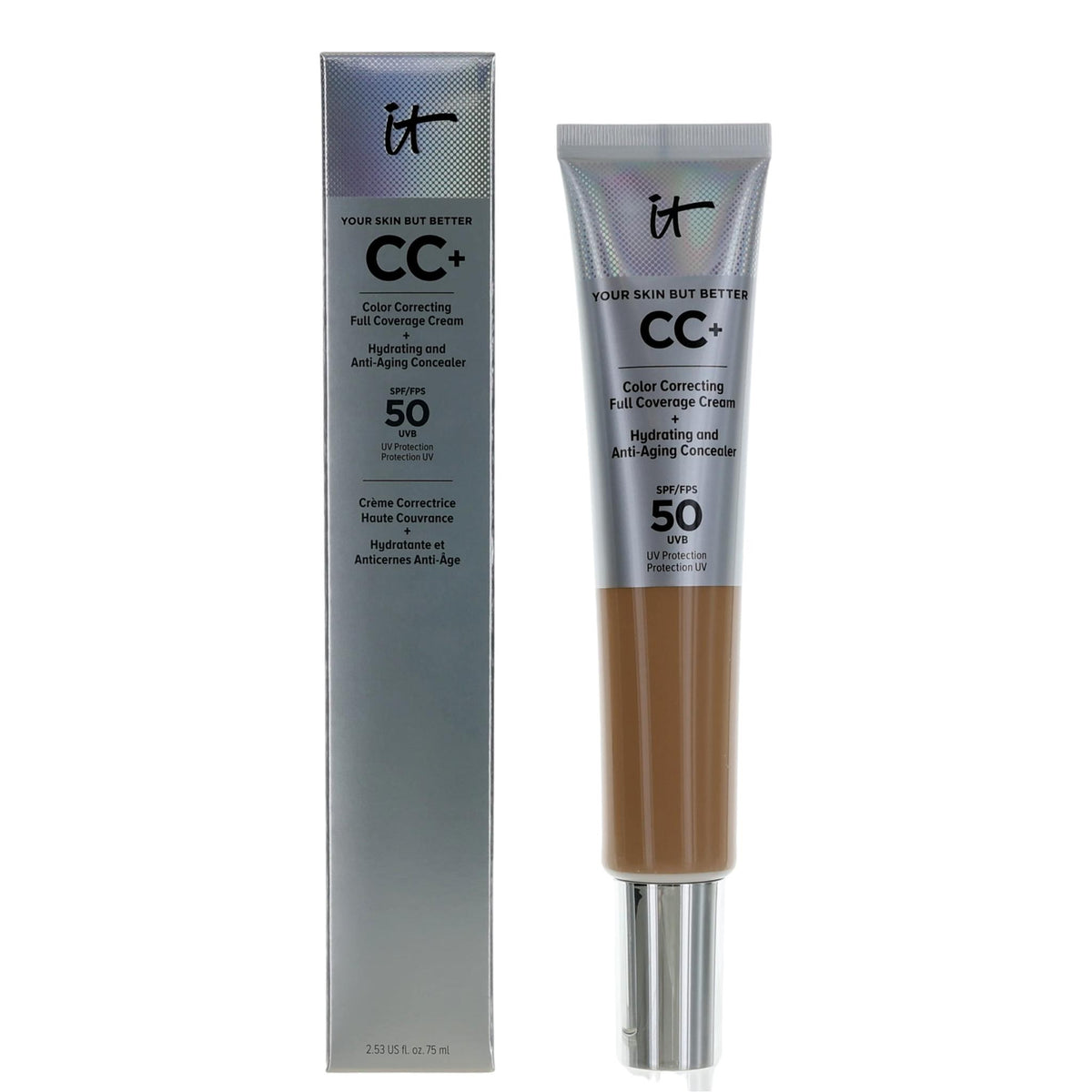 It Cosmetics CC Cream Full Coverage Cream It Cosmetics 2.53 oz Color Correcting Foundation SPF 50- Neutral Medium - Pertinacia Perfume