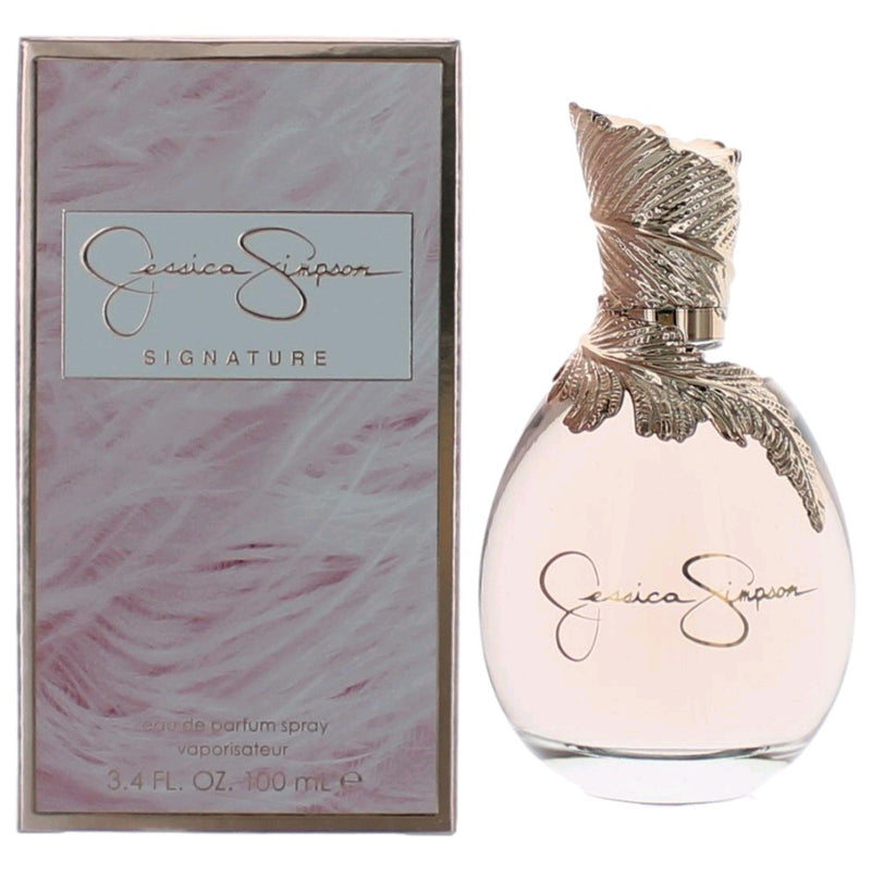 Jessica Simpson Signature women’s 3.4oz Eau de Parfum spray bottle with elegant packaging and floral design.