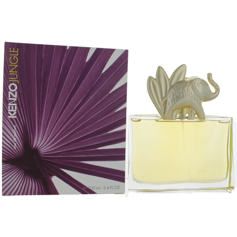 Kenzo Jungle L'Elephant 3.4 oz women’s Eau de Parfum spray bottle with elegant design and branding.
