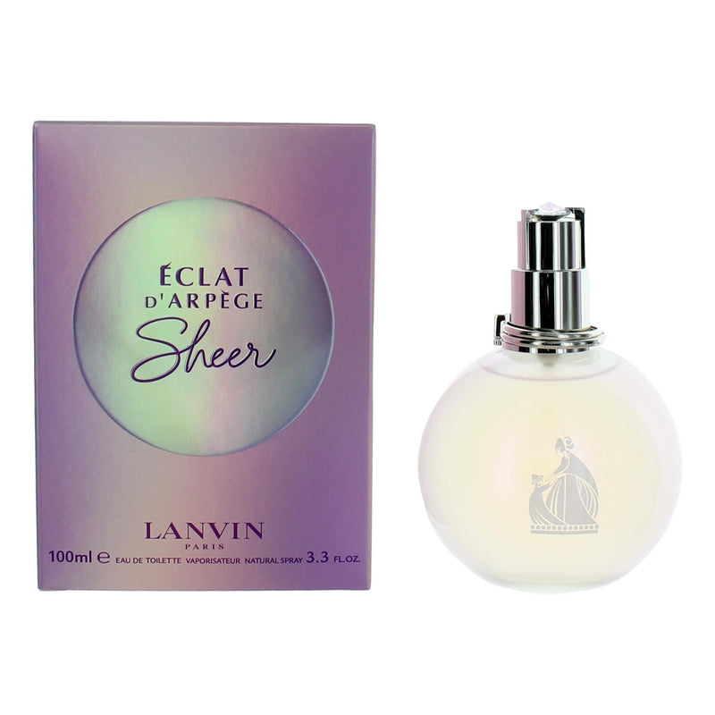 Lanvin Elat D'Arpege Sheer 3.3 oz women’s EDT spray bottle with elegant packaging and floral design.
