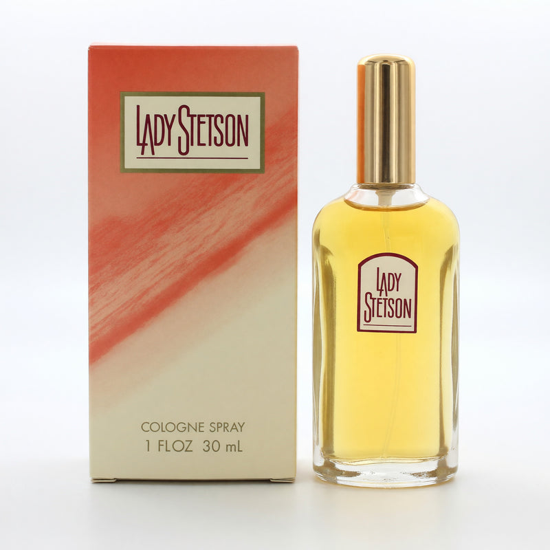 Lady Stetson by Coty 1 oz women's cologne spray bottle, elegant design, showcasing the classic fragrance for women.