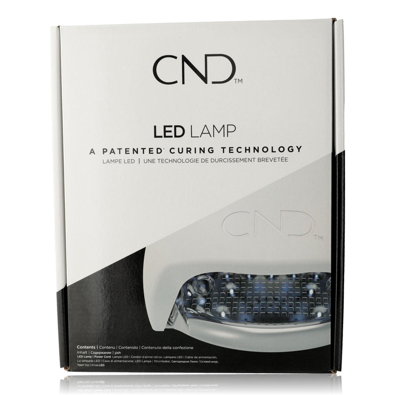 CND LED lamp for gel curing, professional nail lamp with sleek design and multiple LED lights for quick, efficient nail curing.
