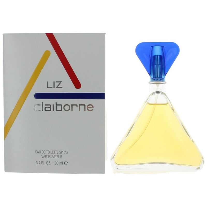 Liz Claiborne women's 3.4 oz EDT spray bottle, elegant packaging for the fragrance by Liz Claiborne.