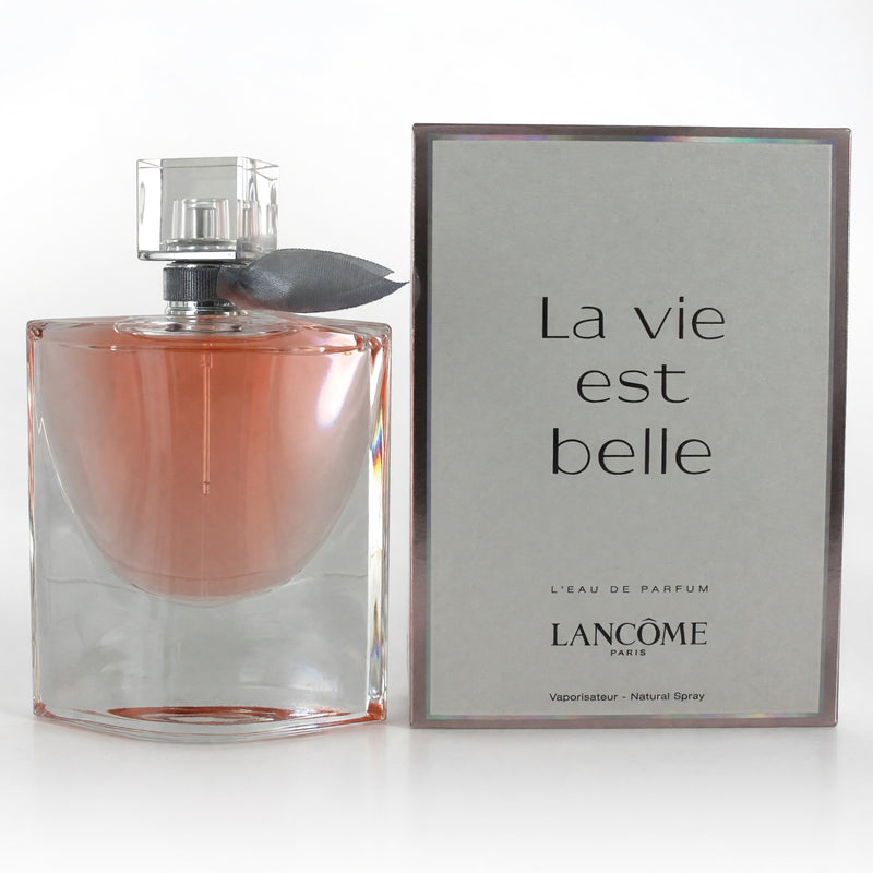 Lancome La Vie Est Belle 1 oz Eau de Parfum spray for women, elegant bottle with floral and fruity notes visible in the image.