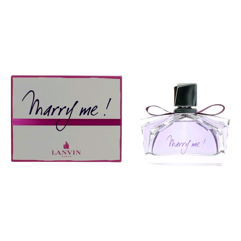 Lanvin Marry Me 2.5 oz Eau de Parfum spray for women, elegant bottle with floral and fruity fragrance notes.