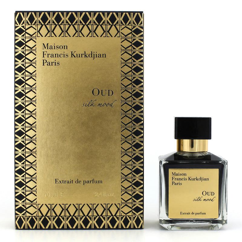 Maison Francis Kurkdjian Oud Silk Mood extrait de parfum spray for women, 2.4oz, elegant bottle with luxurious fragrance.