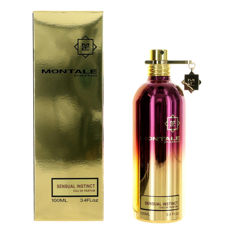 Montale Sensual Instinct unisex 3.4 oz EDP spray bottle with a sleek design and minimalist label.