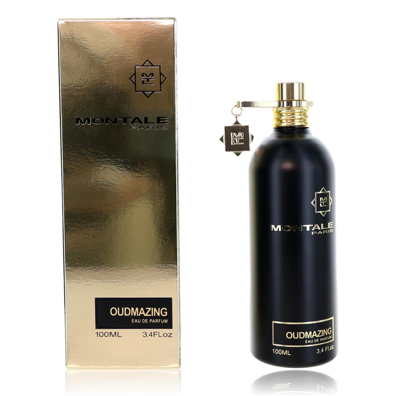 Montale Oudmazing unisex 3.4 oz EDP spray bottle with sleek design and elegant packaging.