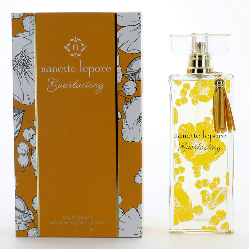 Everlasting by Nanette Lepore 3.4 oz women’s EDP spray bottle with elegant packaging and floral design.