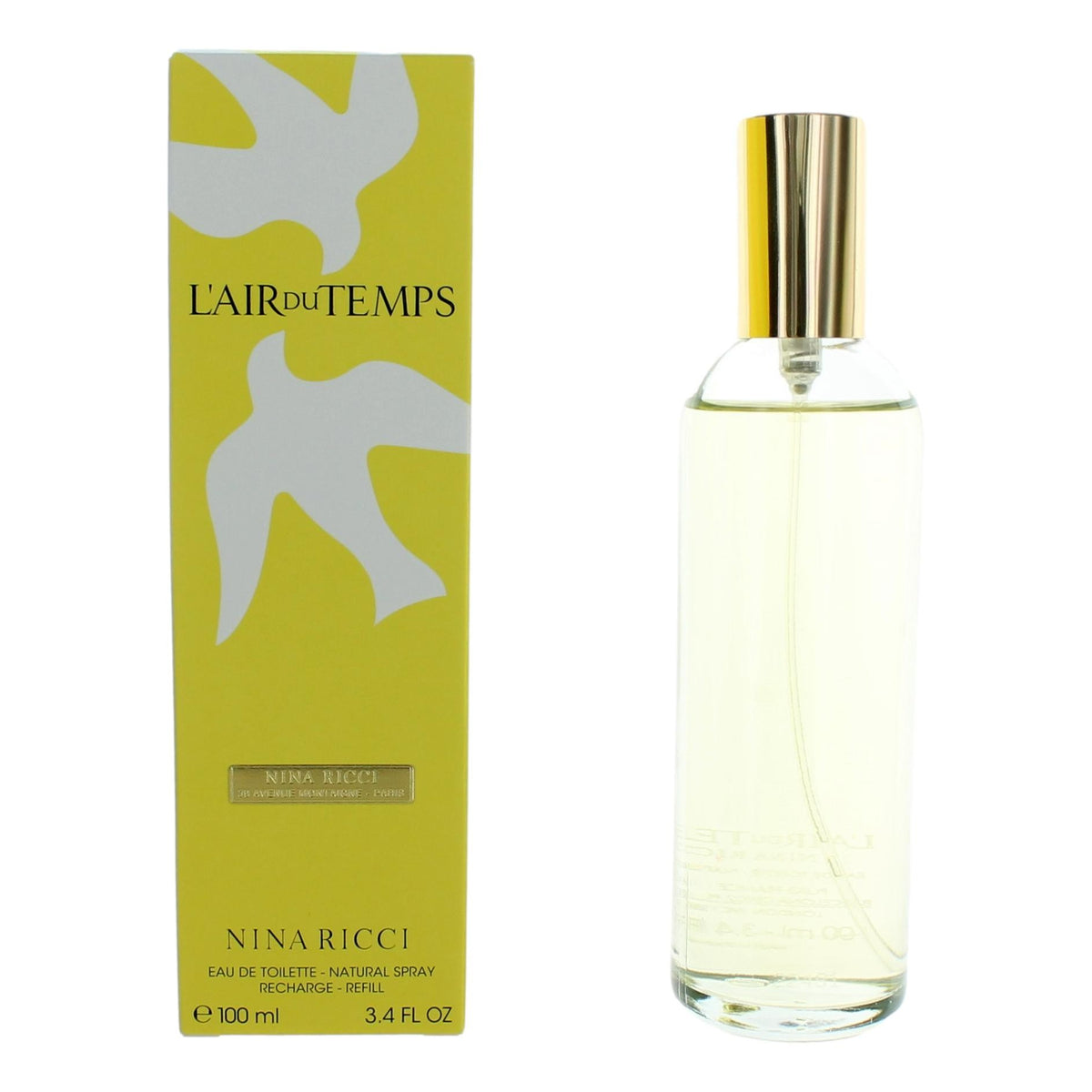 L'air du Temps Nina Ricci 3.4 oz EDT Refill Spray Women - Pertinacia Perfume