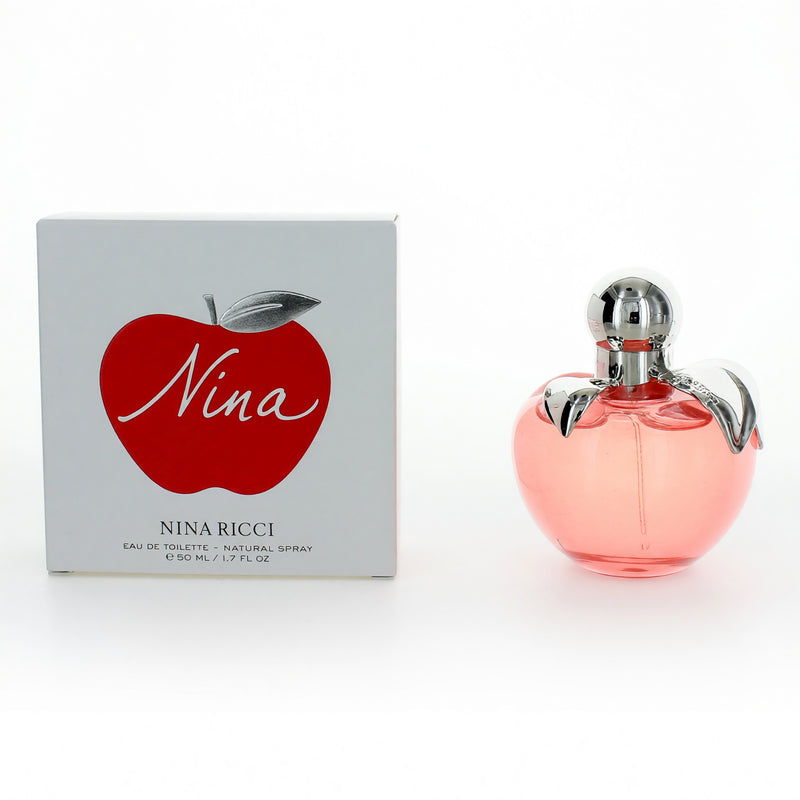 Nina by Nina Ricci 1.7 oz women’s EDT spray bottle with sleek design and elegant packaging visible in the image.