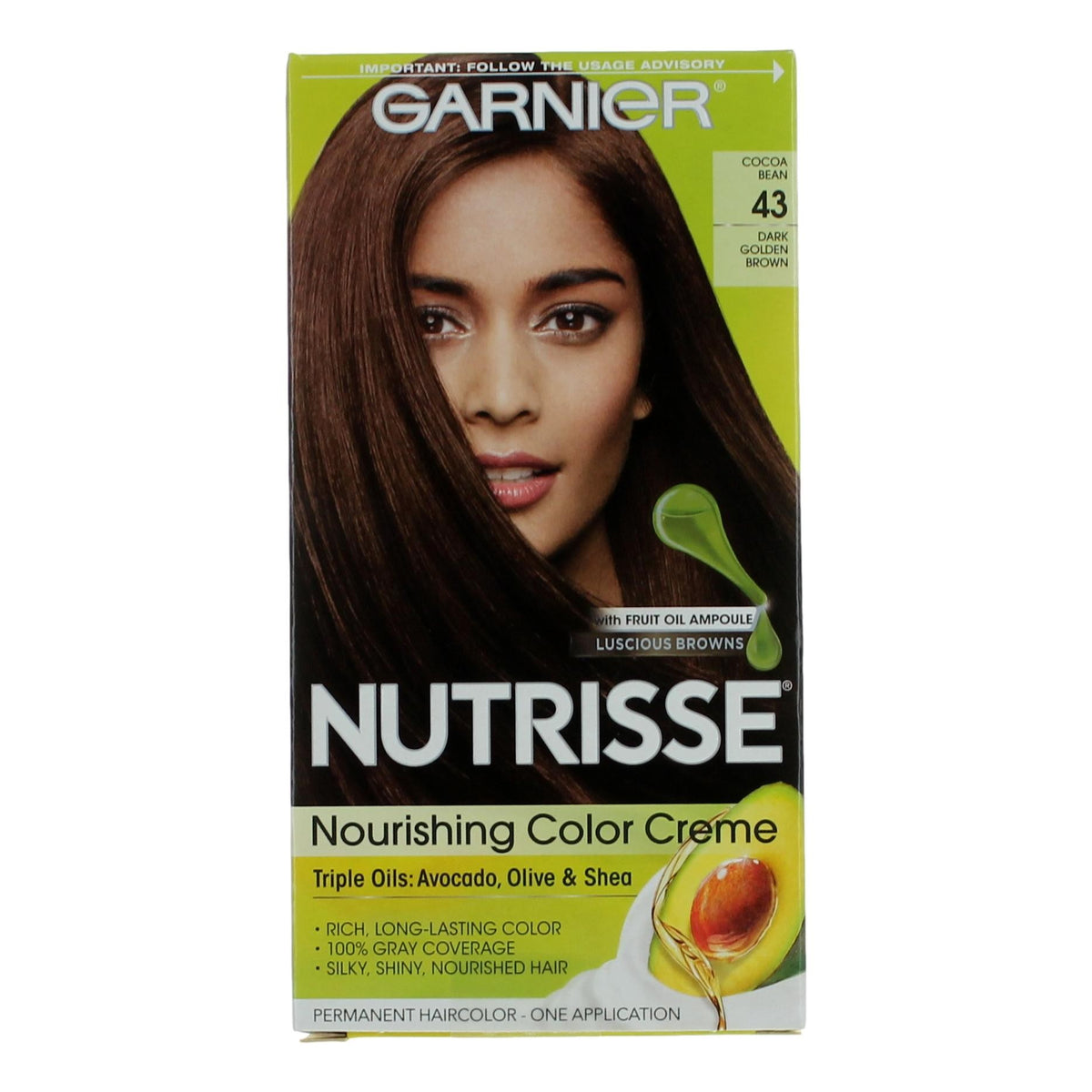 Garnier Hair Color Nutrisse Coloring Creme Garnier Hair Color- Cocoa Bean 43 - Pertinacia Perfume