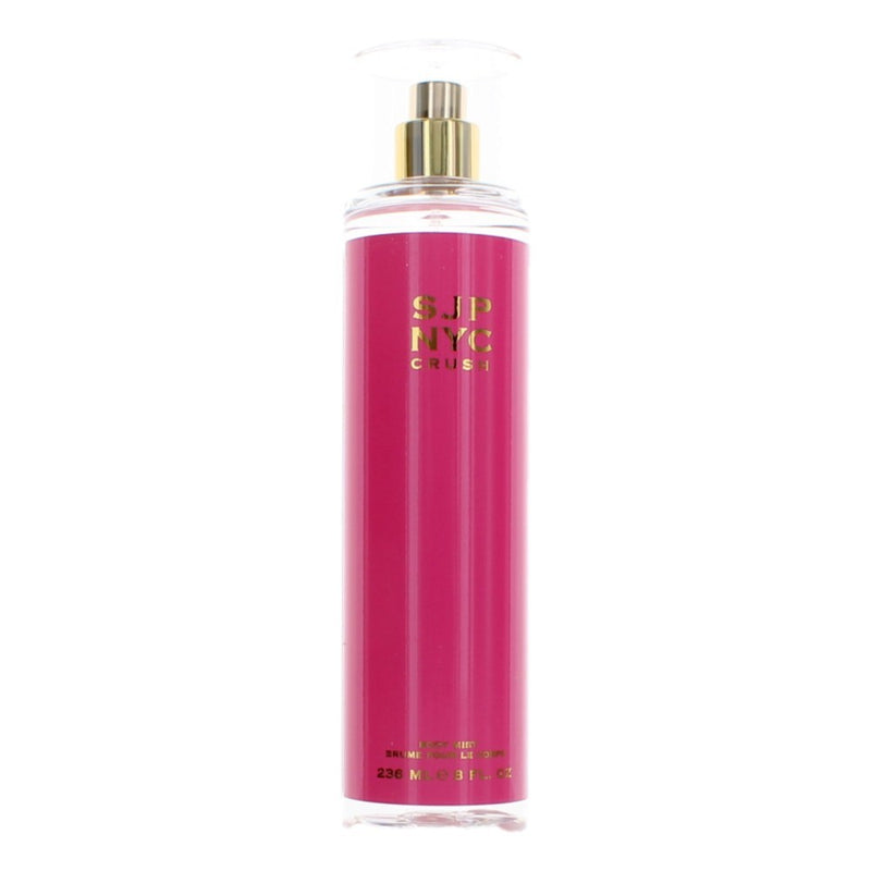 Sarah Jessica Parker SJP NYC Crush 8 oz body mist for women, featuring floral and fruity scent, in a clear spray bottle.