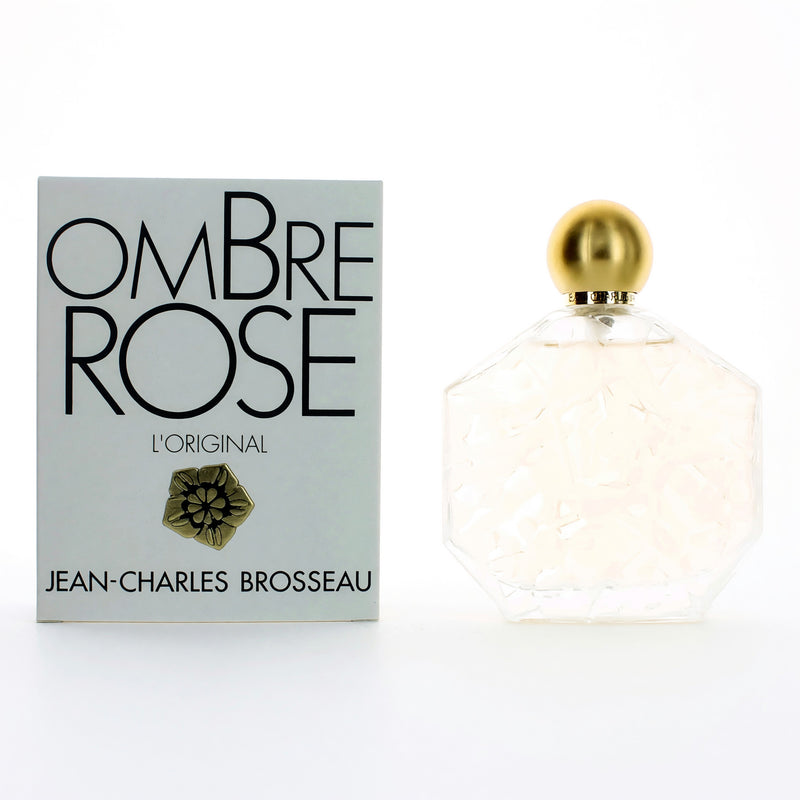 Jean-Charles Brosseau Ombre Rose 3.4 oz EDT spray for women, elegant glass bottle with floral design and pink accents.