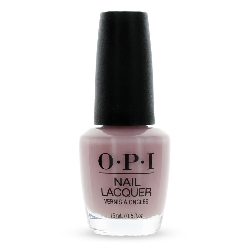 OPI Nail Lacquer in Put It In Neutral, 0.5 oz bottle, showcasing the smooth, neutral beige nail color with a glossy finish.