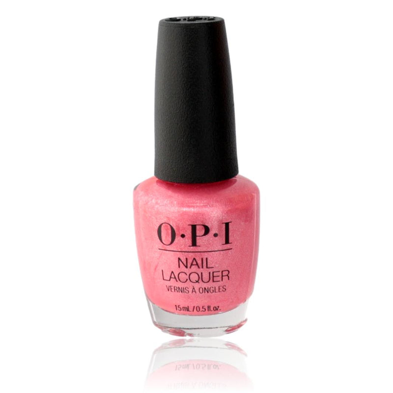 OPI Nail Lacquer in Princesses Rule!, 0.5 oz bottle, vibrant pink nail polish with glossy finish.