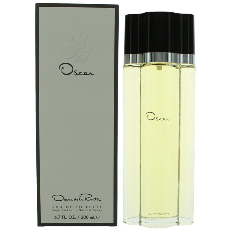 Oscar by Oscar De La Renta 6.7 oz EDT spray for women, elegant perfume bottle with a sleek design and feminine touches.