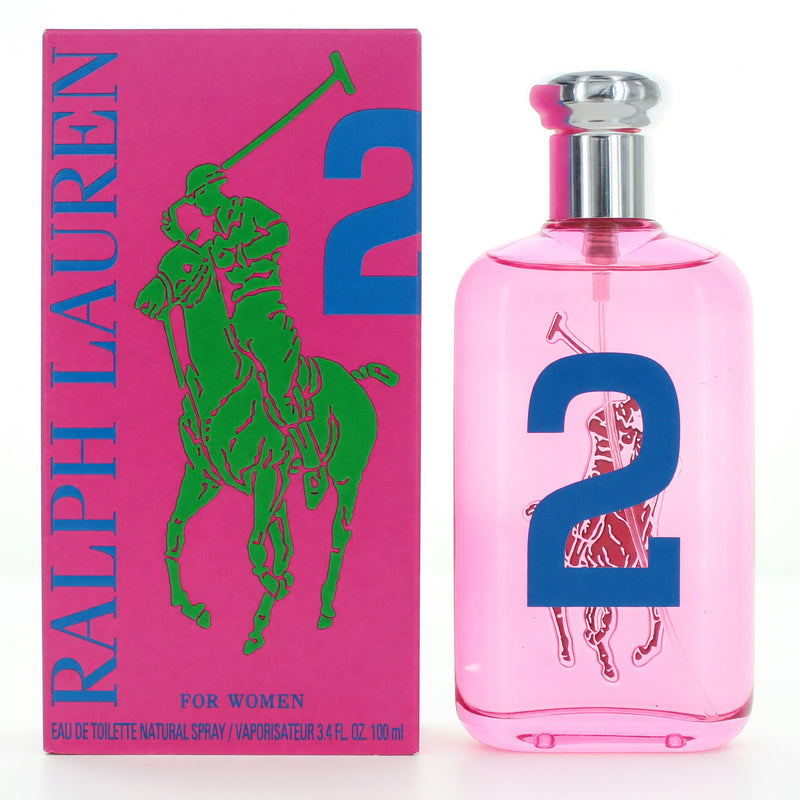 Ralph Lauren Polo Big Pony #2 3.4 oz women's EDT spray bottle with the iconic logo visible.