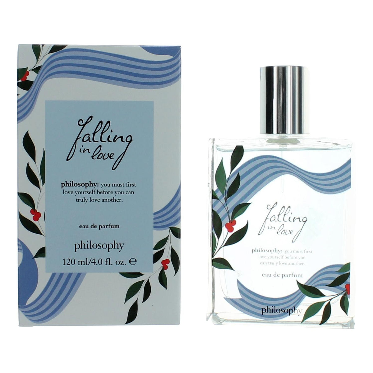 Philosophy Falling In Love 4 oz women’s Eau de Parfum spray with elegant packaging and floral fragrance design.