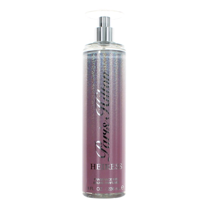 Paris Hilton Heiress 8 oz body mist for women, featuring a sleek bottle with elegant design, perfect for everyday fragrance.