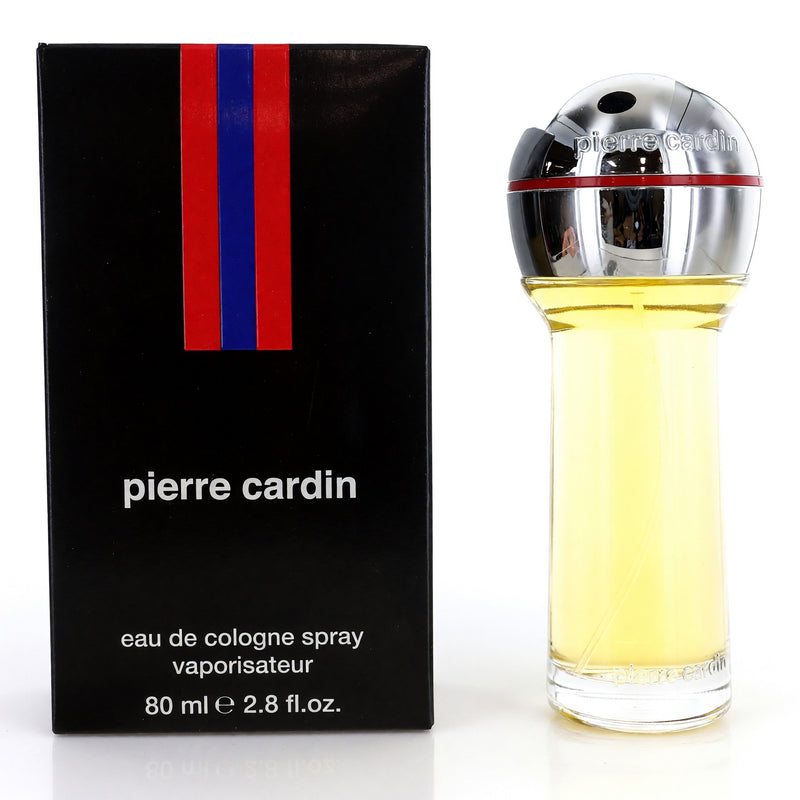 Pierre Cardin men's Eau de Cologne spray bottle, 2.8 oz, sleek design and classic branding for stylish fragrance.