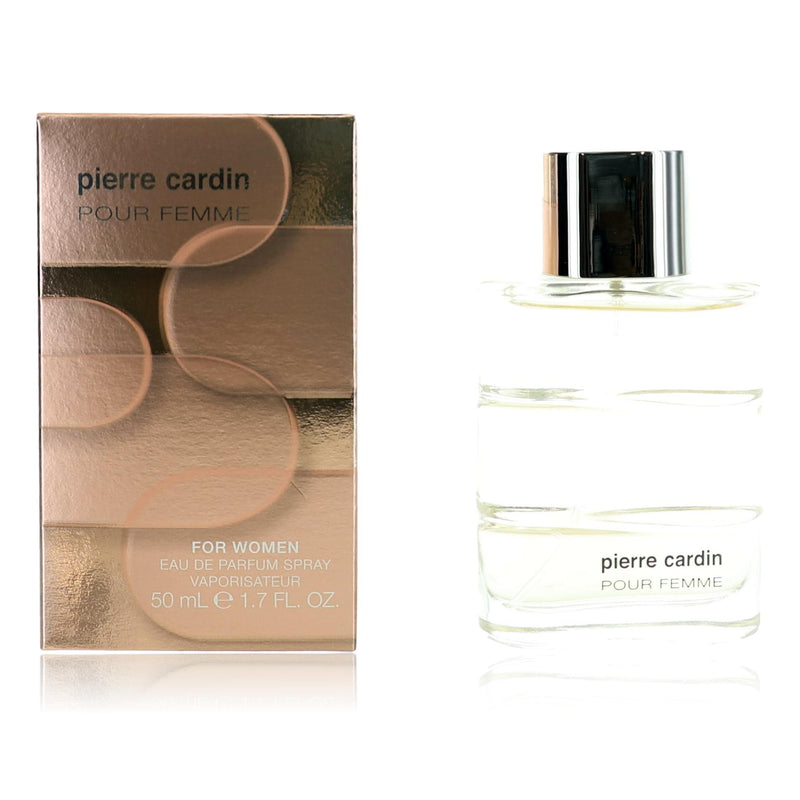 Pierre Cardin Pour Femme 1.7 oz Eau de Parfum spray for women, elegant bottle with floral design