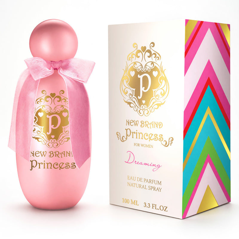 New Brand Princess Dreaming 3.3 oz women’s EDP spray bottle, elegant floral perfume for women with a dreamy fragrance