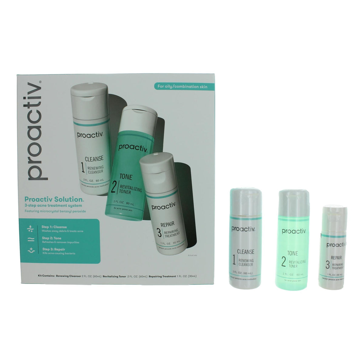Proactiv Solution Proactiv 3 Step Acne Treatment System - Oily/Combo Skin - Pertinacia Perfume