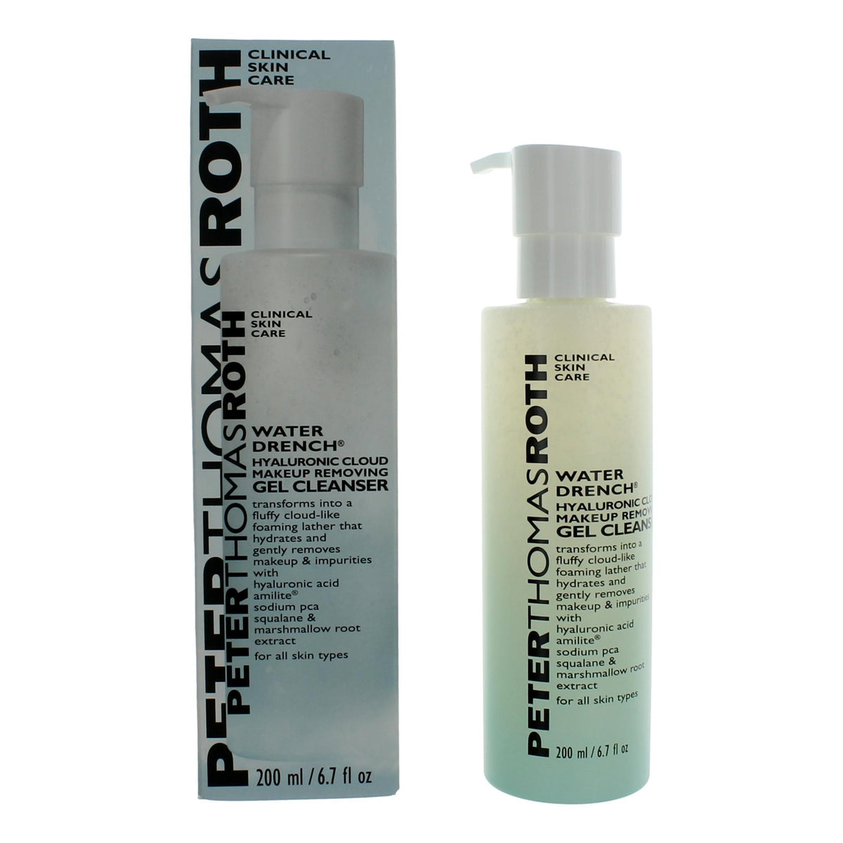 Peter Thomas Roth Water Drench 6.7oz Hyaluronic Cloud Gel Cleanser - Pertinacia Perfume