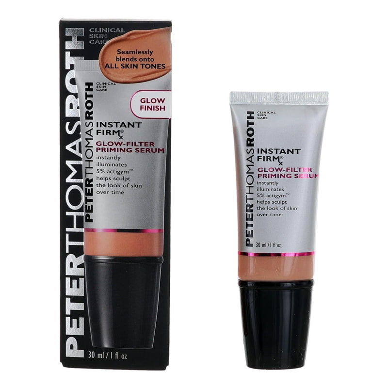 Peter Thomas Roth Instant Firm X Glow Filter Priming Serum in 1oz bottle, physical priming serum with brightening and firming effects
