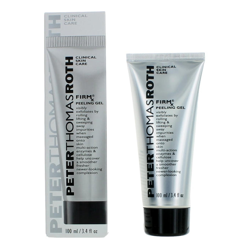 Peter Thomas Roth Firm X Peeling Gel in 3.4oz, a physical facial exfoliator with gel texture and exfoliating particles.