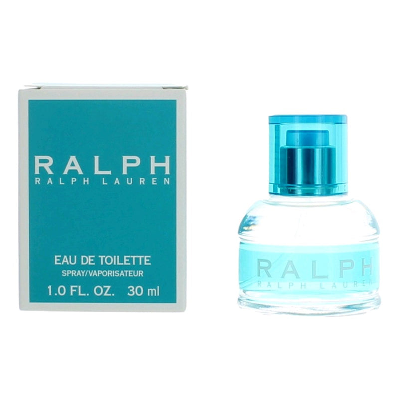 Ralph by Ralph Lauren women's 1 oz EDT spray bottle with elegant packaging and clear fragrance label.