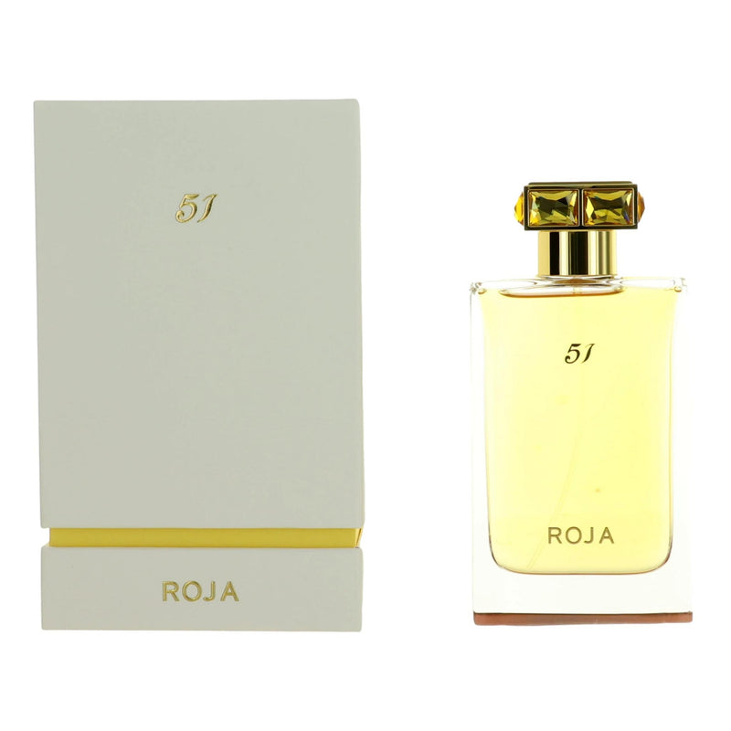 Roja Parfums 51 Pour Femme 2.5 oz Eau de Parfum spray for women, elegant bottle with floral and fruity fragrance notes