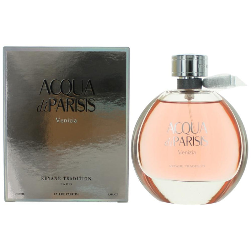 Reyane Tradition Acqua Di Parisis Venizia 3.3oz women’s EDP spray bottle with elegant packaging.