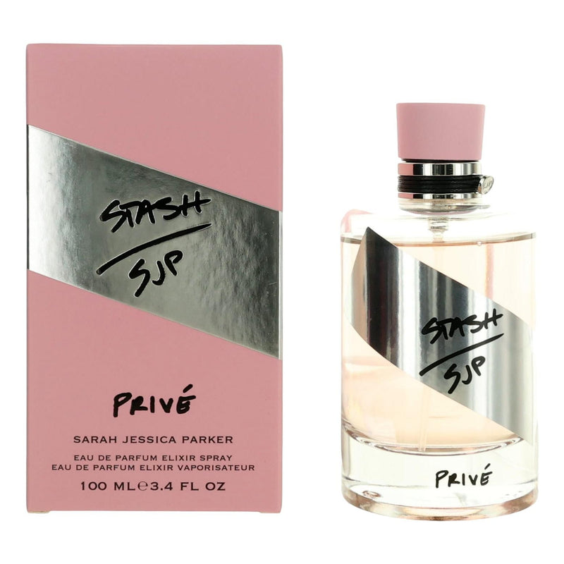 Sarah Jessica Parker Stash Prive 3.4 oz women's EDP elixir spray bottle with elegant packaging.