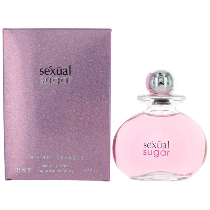 Michel Germain Sexual Sugar 4.2 oz EDP spray for women with a sleek, elegant bottle design.